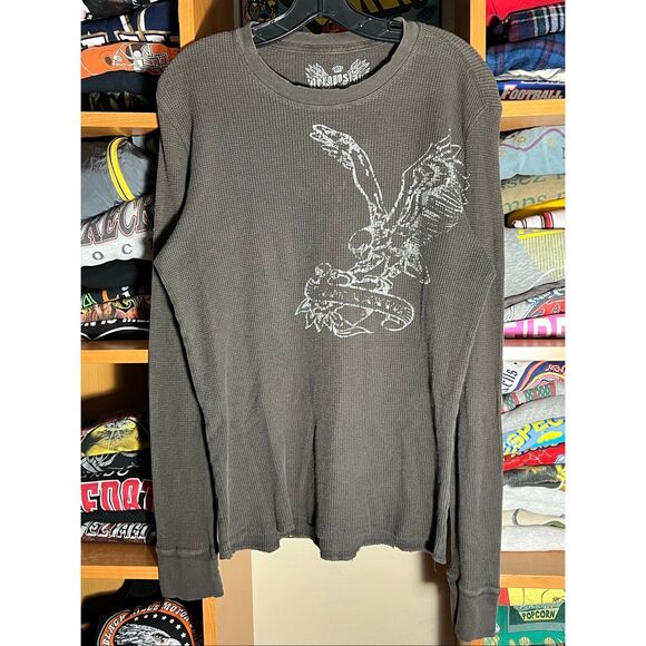 Y2K Aeropostale Goth Thermal L/S Shirt - Picture 1 of 4